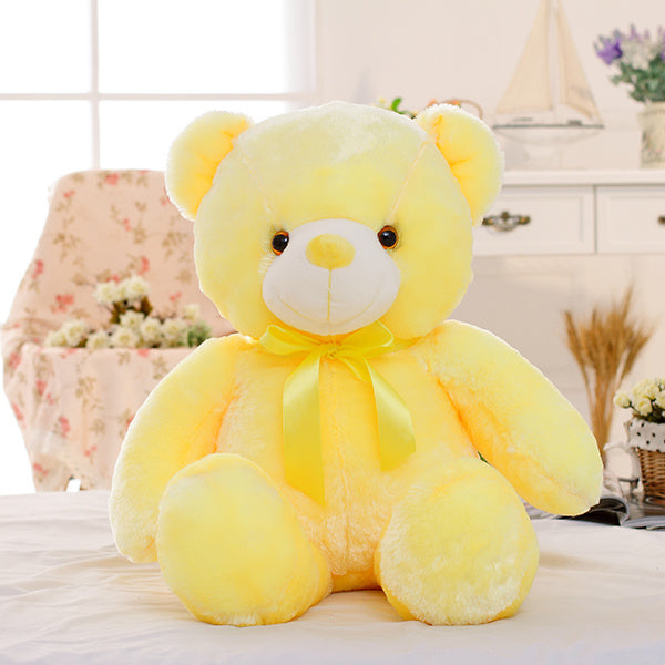 Creative Light Up LED Teddy Bear Stuffed Animals Plush Toy Colorful Glowing Christmas Gift For Kids Pillow PureLittleBloom.Co