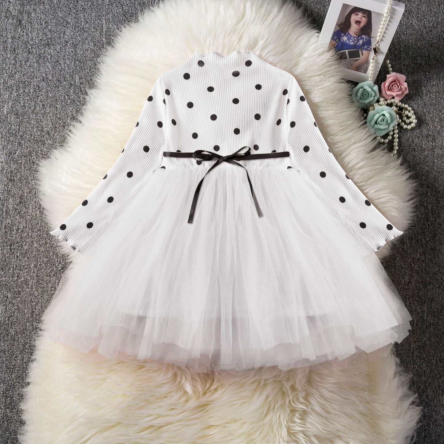 Baby Girls Spring Winter Long Sleeve Tutu Lace Dresses Infantil Newborn 1st Birthday Party Clothes Christening Gown Casual Wear PureLittleBloom.Co