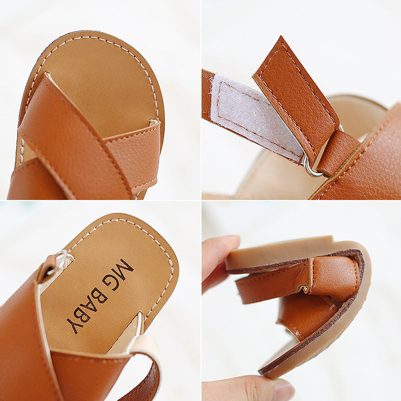 Older kids cross slip sandals PureLittleBloom.Co