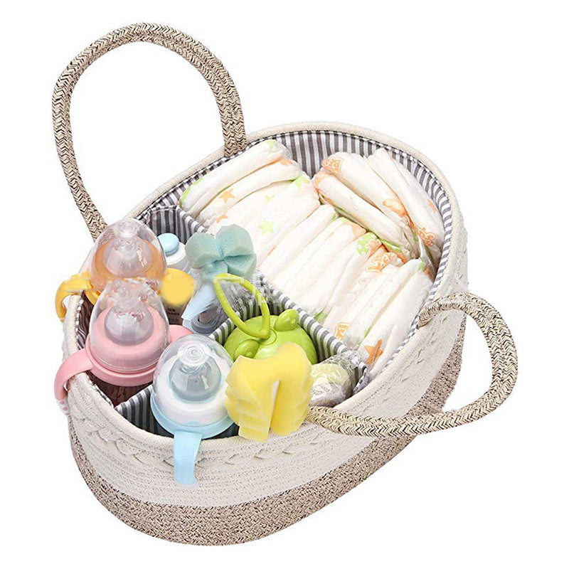 Cotton Woven Diaper Bag Diaper Bag Folding Mommy Bag PureLittleBloom.Co