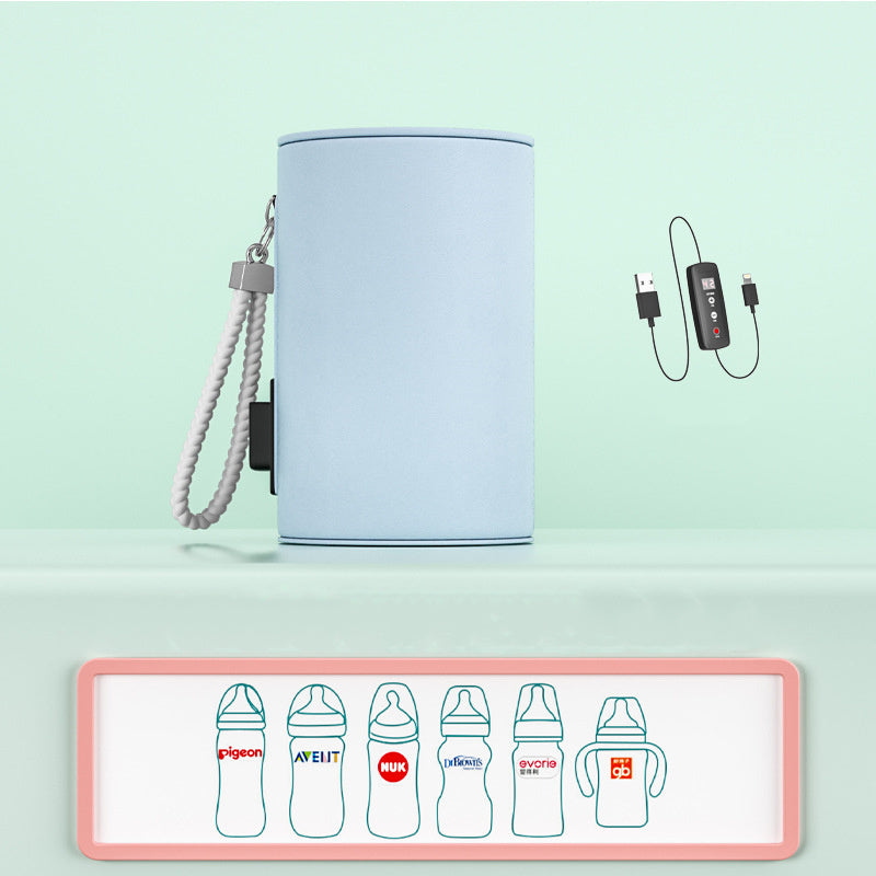 Out Portable Heat Preservation Baby Bottle Bag Car Bottle Warmer Heating Jacket USB PureLittleBloom.Co