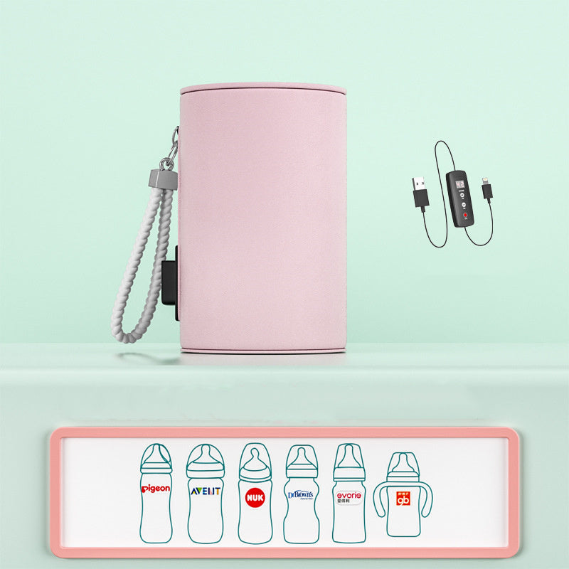 Out Portable Heat Preservation Baby Bottle Bag Car Bottle Warmer Heating Jacket USB PureLittleBloom.Co