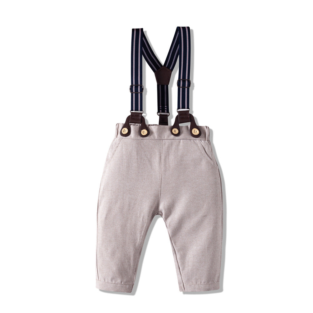 Autumn New Long Sleeve Khaki Suit Infant Clothing Boys' Gentleman Children'S Clothing PureLittleBloom.Co