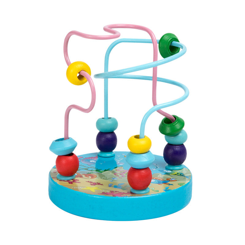 Wooden Toys Rattles Educational Toy Rainbow Blocks Montessori Baby Colorful Kids Music PureLittleBloom.Co