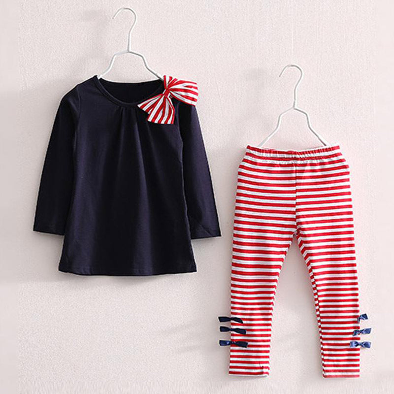 Children's printed long-sleeved casual suit PureLittleBloom.Co