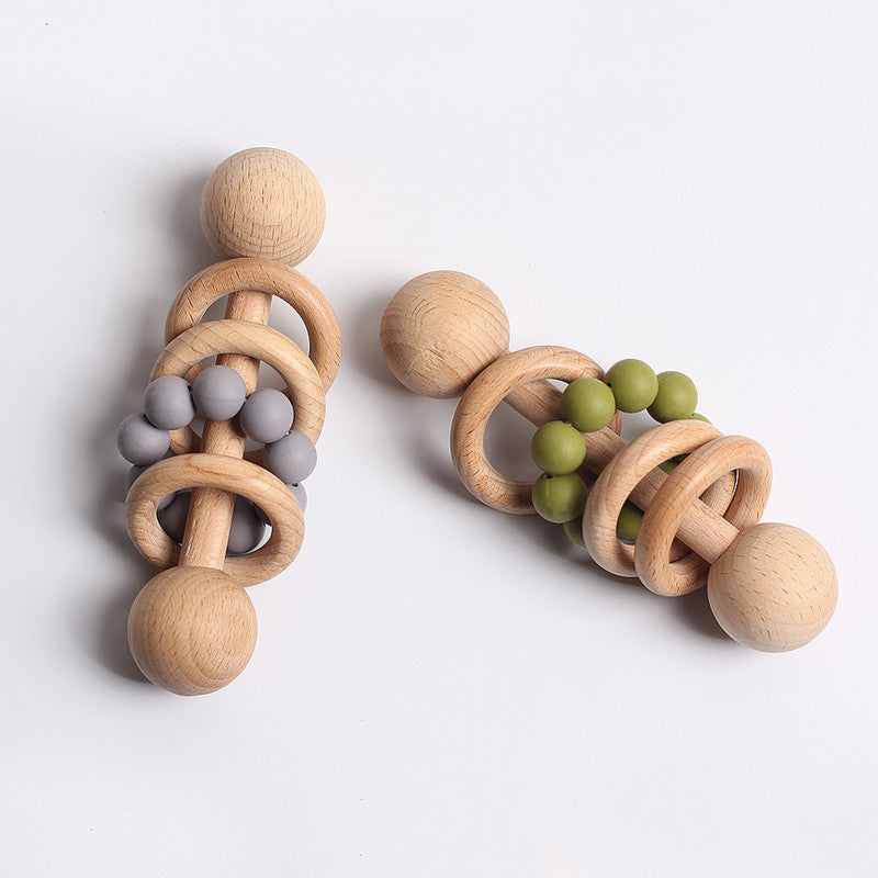 Beech rattle baby teeth toy PureLittleBloom.Co