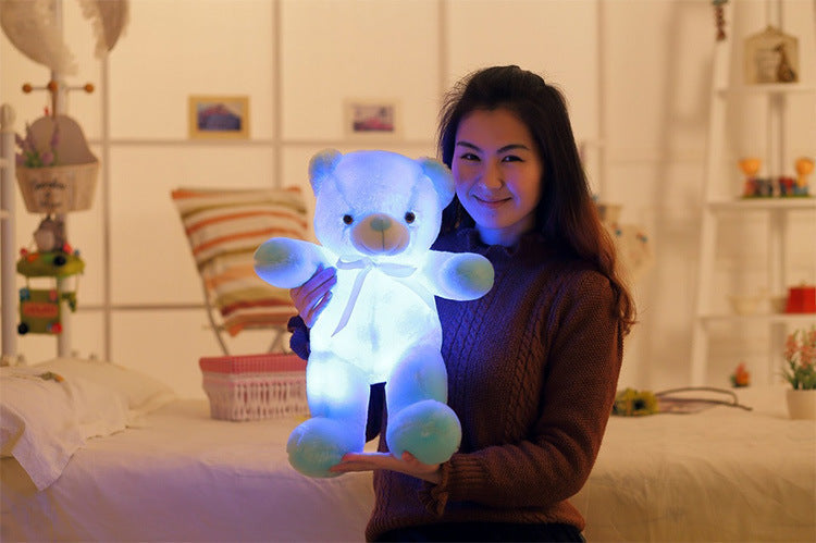 Creative Light Up LED Teddy Bear Stuffed Animals Plush Toy Colorful Glowing Christmas Gift For Kids Pillow PureLittleBloom.Co