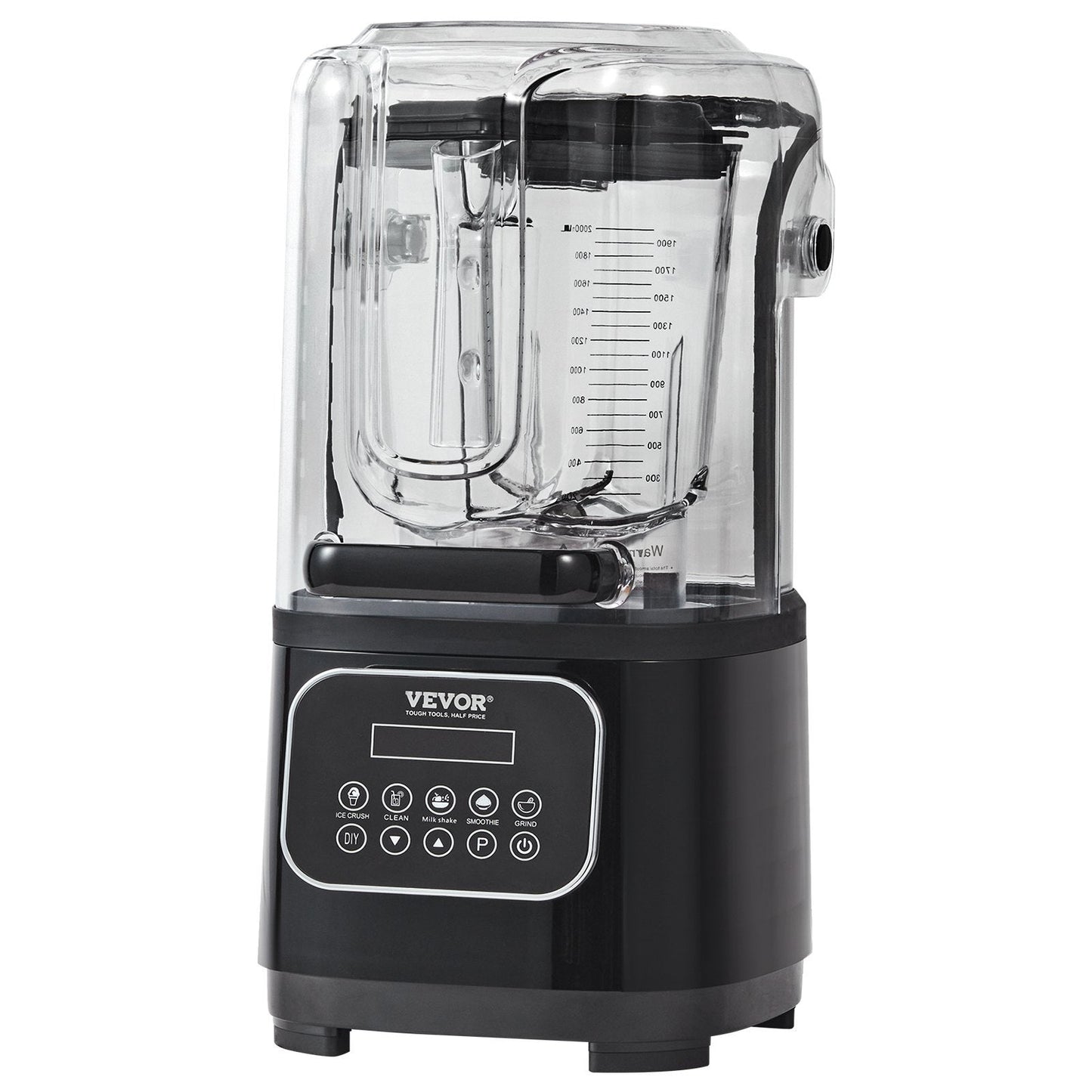 VEVOR Professional Blender With Shield, Commercial Countertop Blenders, 68 Oz Blender Combo, Stainless Steel 9 Speed & 5 Functions Blender, For Shakes, Smoothies, Peree, And Crush Ice, Black PureLittleBloom.Co