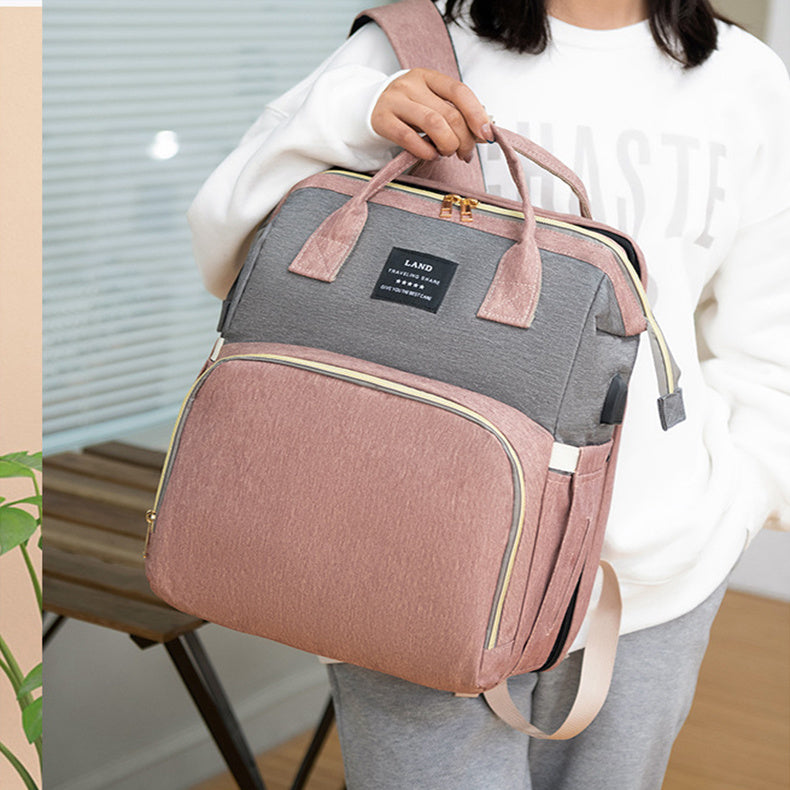 New Mummy Baby Crib Backpack Large Capacity Out Milk Insulated Bag Women PureLittleBloom.Co