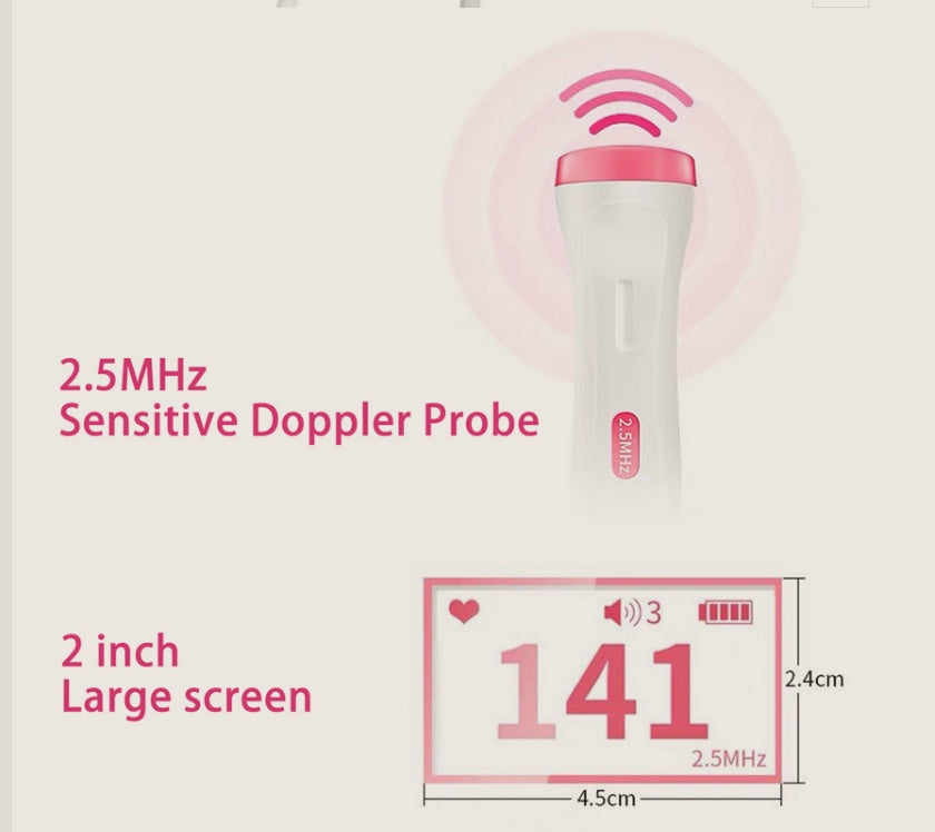 Fetal Heart Rate Monitor Home Pregnancy Baby Fetal Sound Heart Rate Detector PureLittleBloom.Co