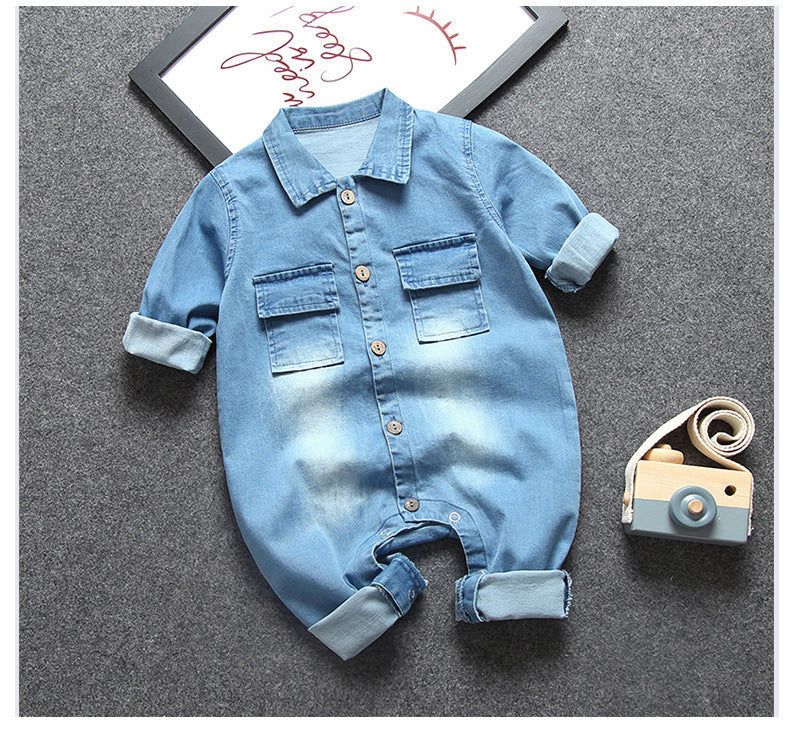 Baby denim jumpsuit PureLittleBloom.Co