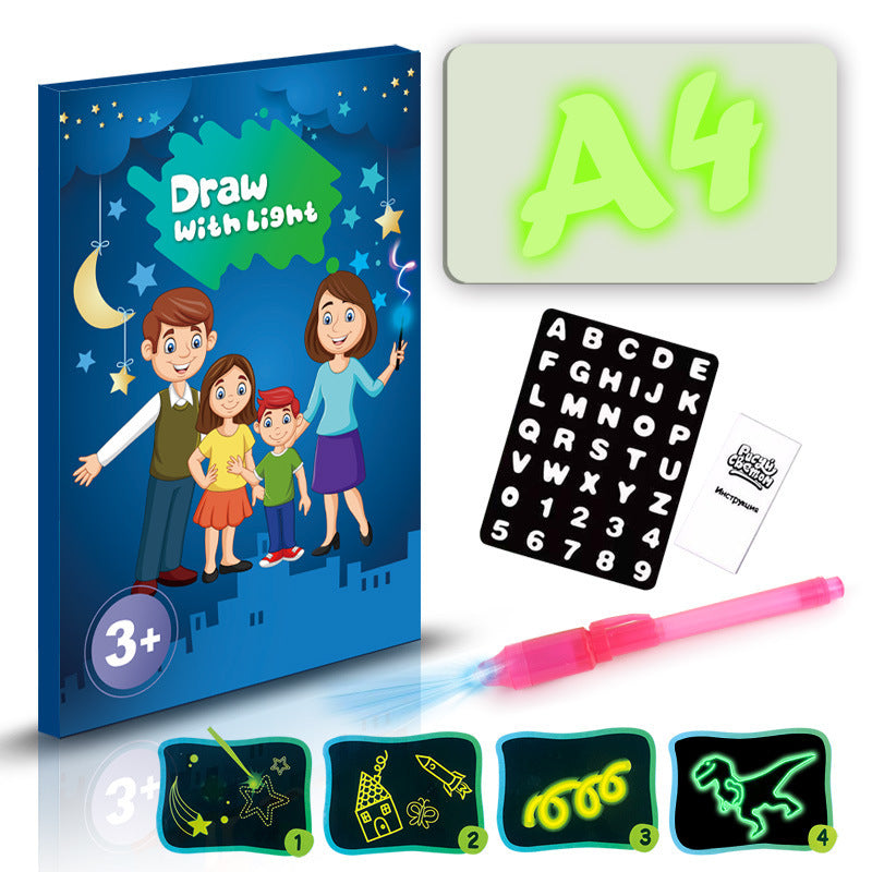 Educational Toy Drawing Pad 3D Magic 8 Light Effects Puzzle Board Sketchpad PureLittleBloom.Co