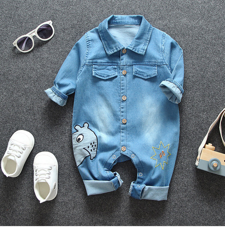 Baby denim jumpsuit PureLittleBloom.Co