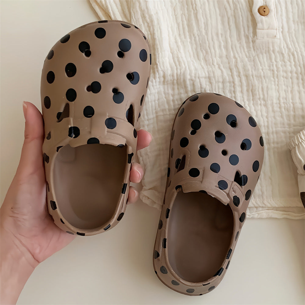 Cute Polka Dot Children's Toe Cap Sandals PureLittleBloom.Co