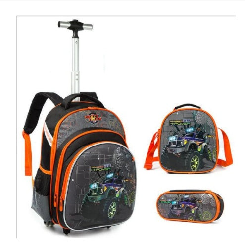 Three-piece Trolley Bag For Primary School Students PureLittleBloom.Co