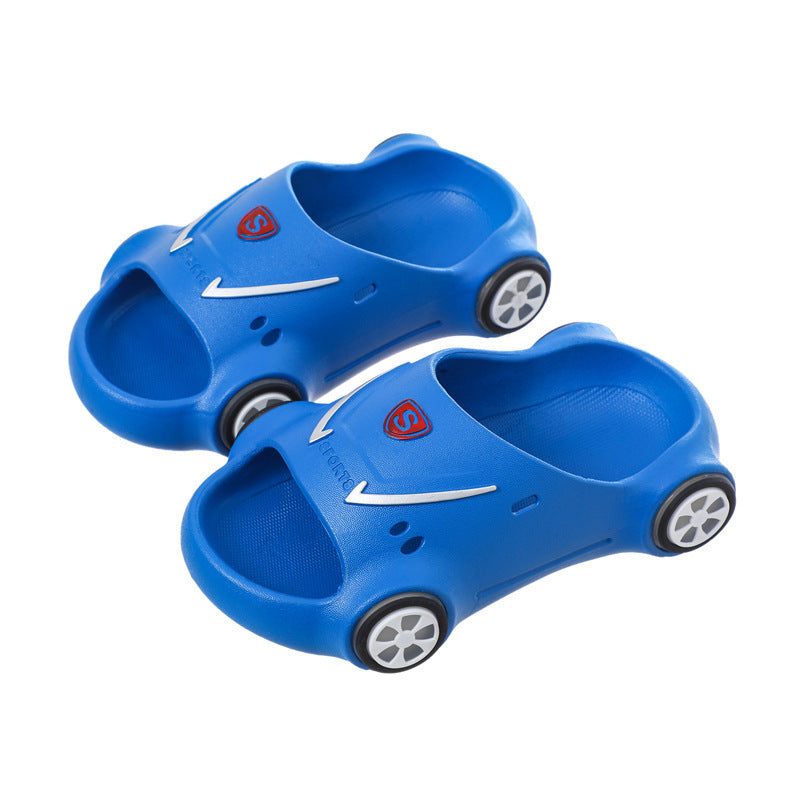 Kids Glowing Slippers Cartoon Car Sandals Children Sandals Anti Slip Boys Girls Luminous Slippers Summer Beach Shoes PureLittleBloom.Co