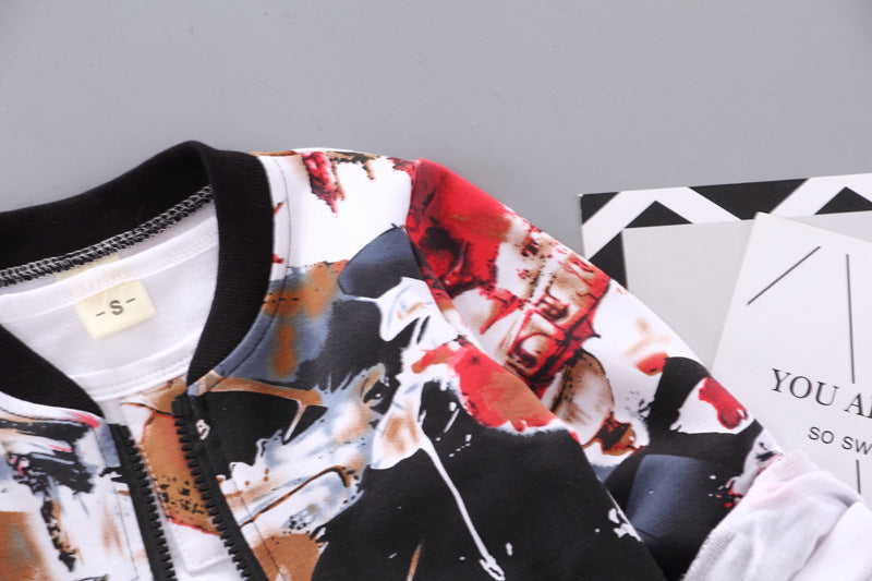 Boys Handsome Autumn And Winter Clothes Three-Piece Kid Clothes PureLittleBloom.Co