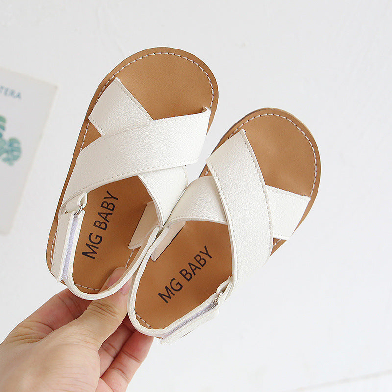 Older kids cross slip sandals PureLittleBloom.Co