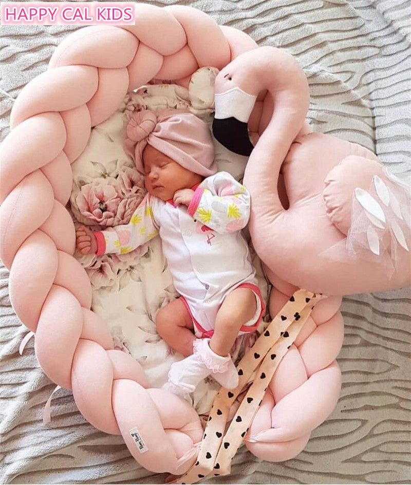 Cotton Woven Folding Portable Crib Is Removable And Washable PureLittleBloom.Co