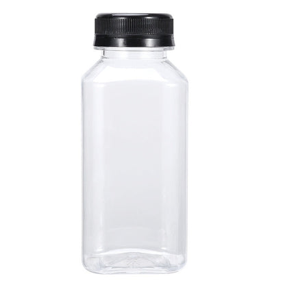 Disposable 38-mouth Square Plastic Clear With Cover Juice Bottle PureLittleBloom.Co