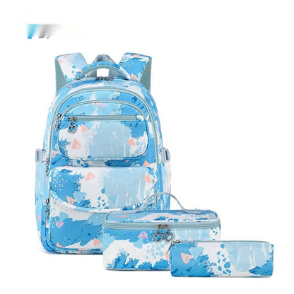 New Printed Schoolbag Three-piece Fashion Backpack PureLittleBloom.Co