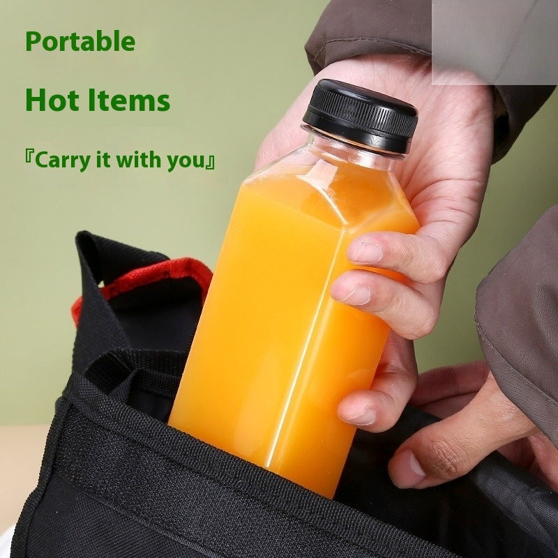 Disposable 38-mouth Square Plastic Clear With Cover Juice Bottle PureLittleBloom.Co