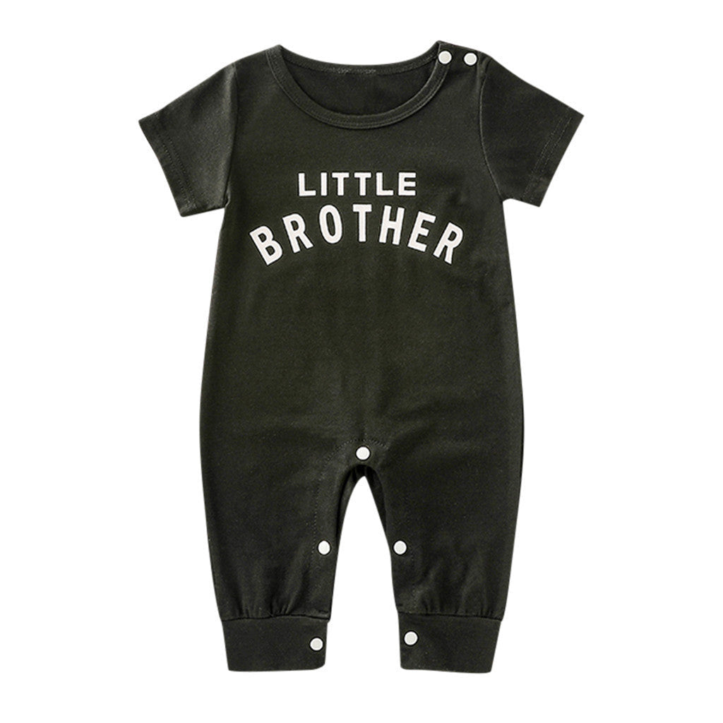Male Alphabet Long Sleeved Romper Newborn Baby Jumpsuit Female Baby Casual Romper PureLittleBloom.Co