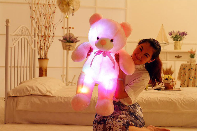 Creative Light Up LED Teddy Bear Stuffed Animals Plush Toy Colorful Glowing Christmas Gift For Kids Pillow PureLittleBloom.Co