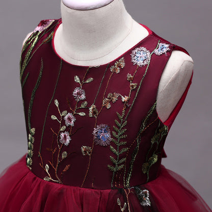 4-15 years embroidered Kids Dress PureLittleBloom.Co