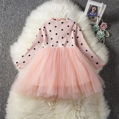 Baby Girls Spring Winter Long Sleeve Tutu Lace Dresses Infantil Newborn 1st Birthday Party Clothes Christening Gown Casual Wear PureLittleBloom.Co