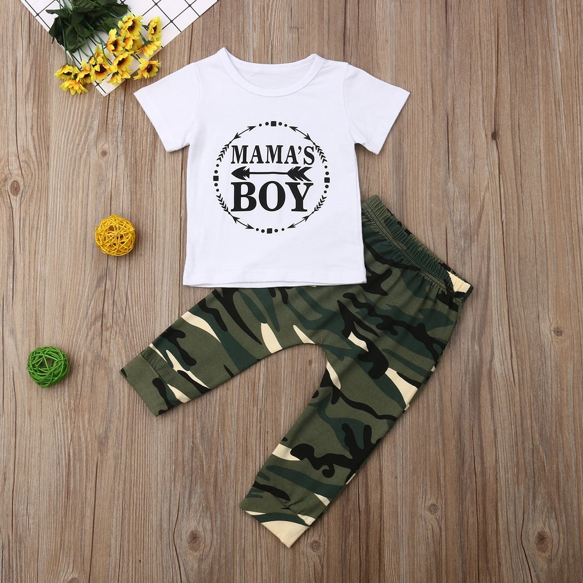 Summer  Boy Clothes Cotton T-Shirt Pants PureLittleBloom.Co