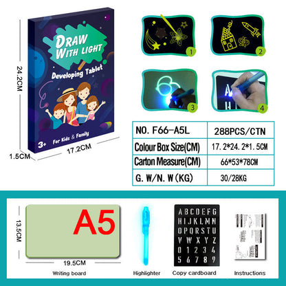 Educational Toy Drawing Pad 3D Magic 8 Light Effects Puzzle Board Sketchpad PureLittleBloom.Co