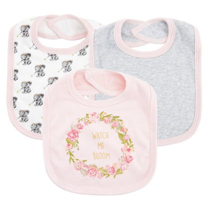 Baby bib with 3 baby drool towels PureLittleBloom.Co