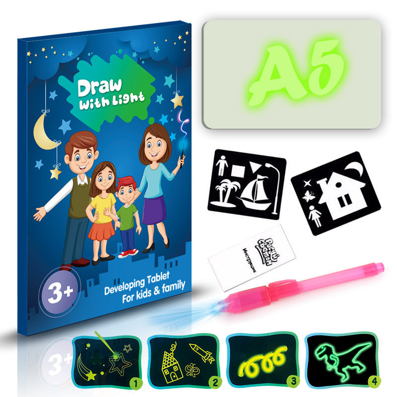 Educational Toy Drawing Pad 3D Magic 8 Light Effects Puzzle Board Sketchpad PureLittleBloom.Co