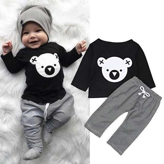 Koala Top Striped Pants Two Piece Kids PureLittleBloom.Co