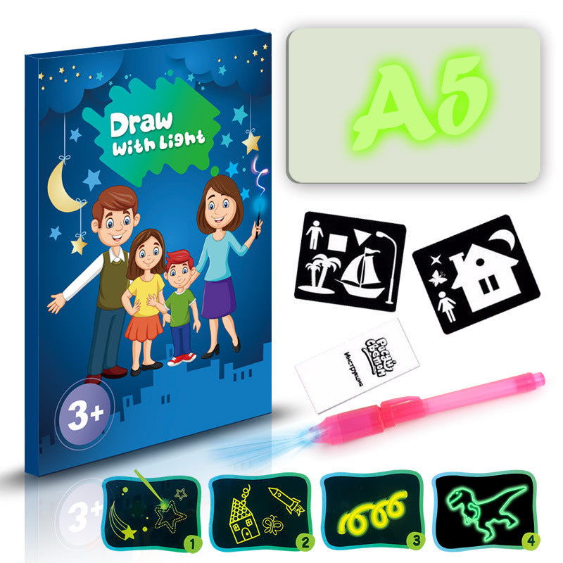 Educational Toy Drawing Pad 3D Magic 8 Light Effects Puzzle Board Sketchpad PureLittleBloom.Co
