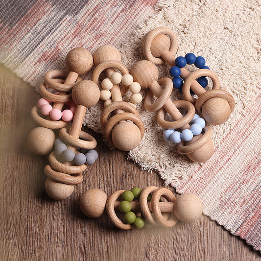 Beech rattle baby teeth toy PureLittleBloom.Co