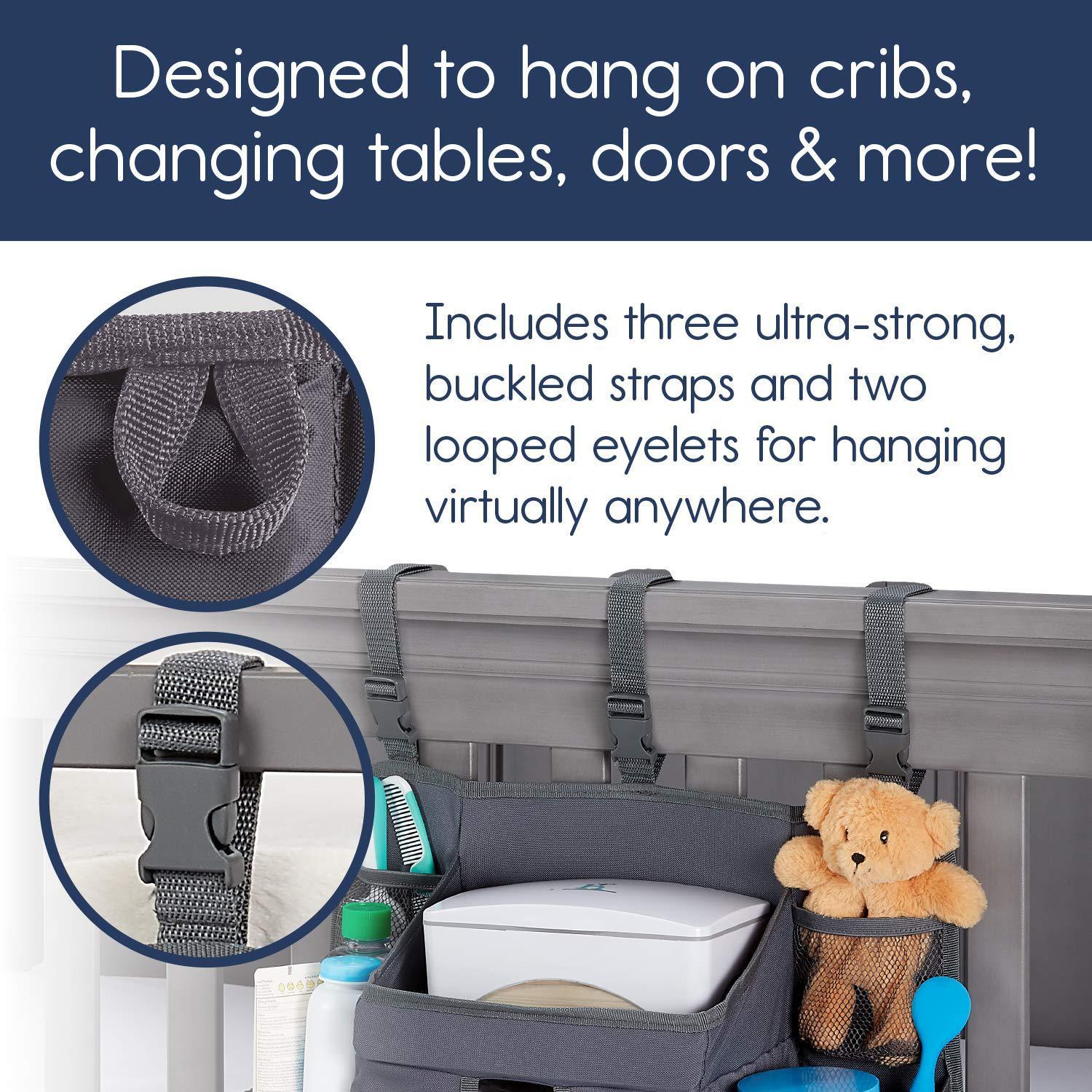 Baby Crib Bedside Storage Hanging Bag Diaper Storage Bag PureLittleBloom.Co