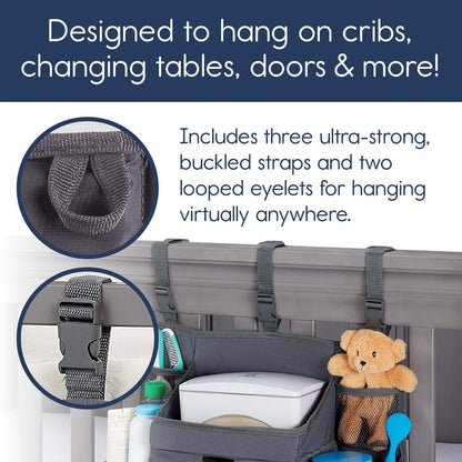 Baby Crib Bedside Storage Hanging Bag Diaper Storage Bag PureLittleBloom.Co