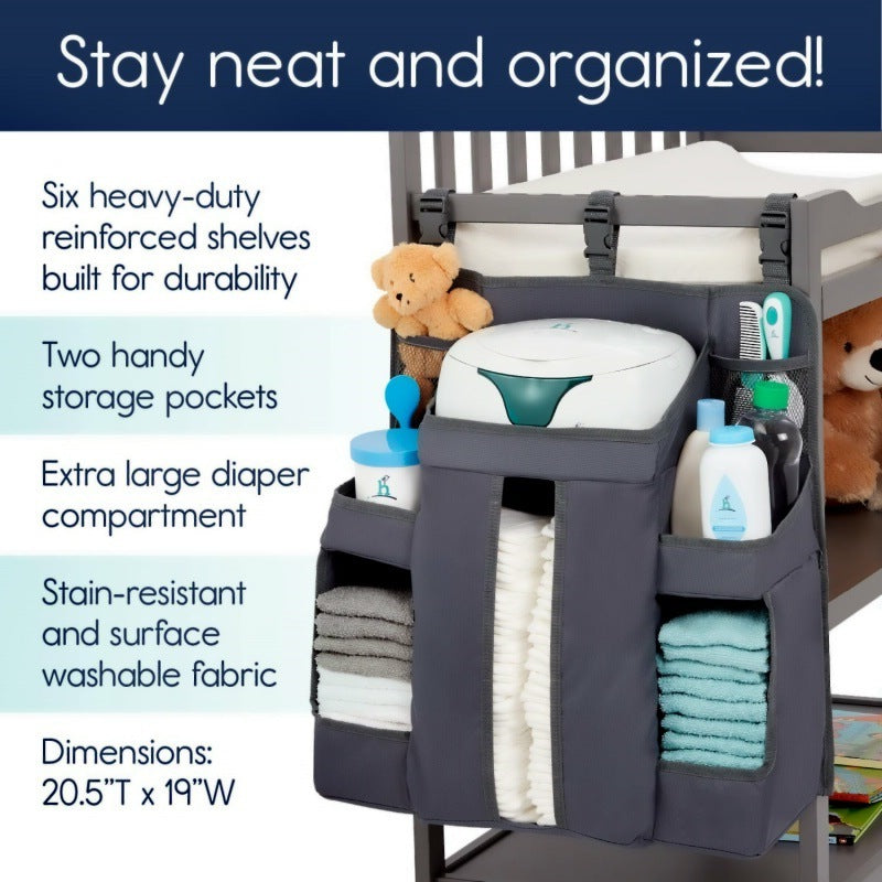 Baby Crib Bedside Storage Hanging Bag Diaper Storage Bag PureLittleBloom.Co