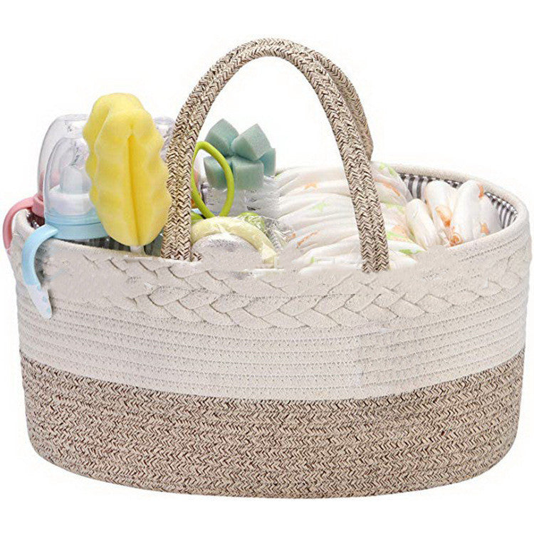 Cotton Woven Diaper Bag Diaper Bag Folding Mommy Bag PureLittleBloom.Co