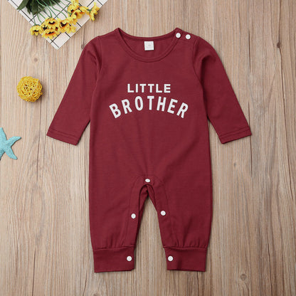 Male Alphabet Long Sleeved Romper Newborn Baby Jumpsuit Female Baby Casual Romper PureLittleBloom.Co