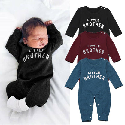 Male Alphabet Long Sleeved Romper Newborn Baby Jumpsuit Female Baby Casual Romper PureLittleBloom.Co