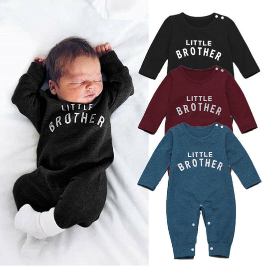 Male Alphabet Long Sleeved Romper Newborn Baby Jumpsuit Female Baby Casual Romper PureLittleBloom.Co