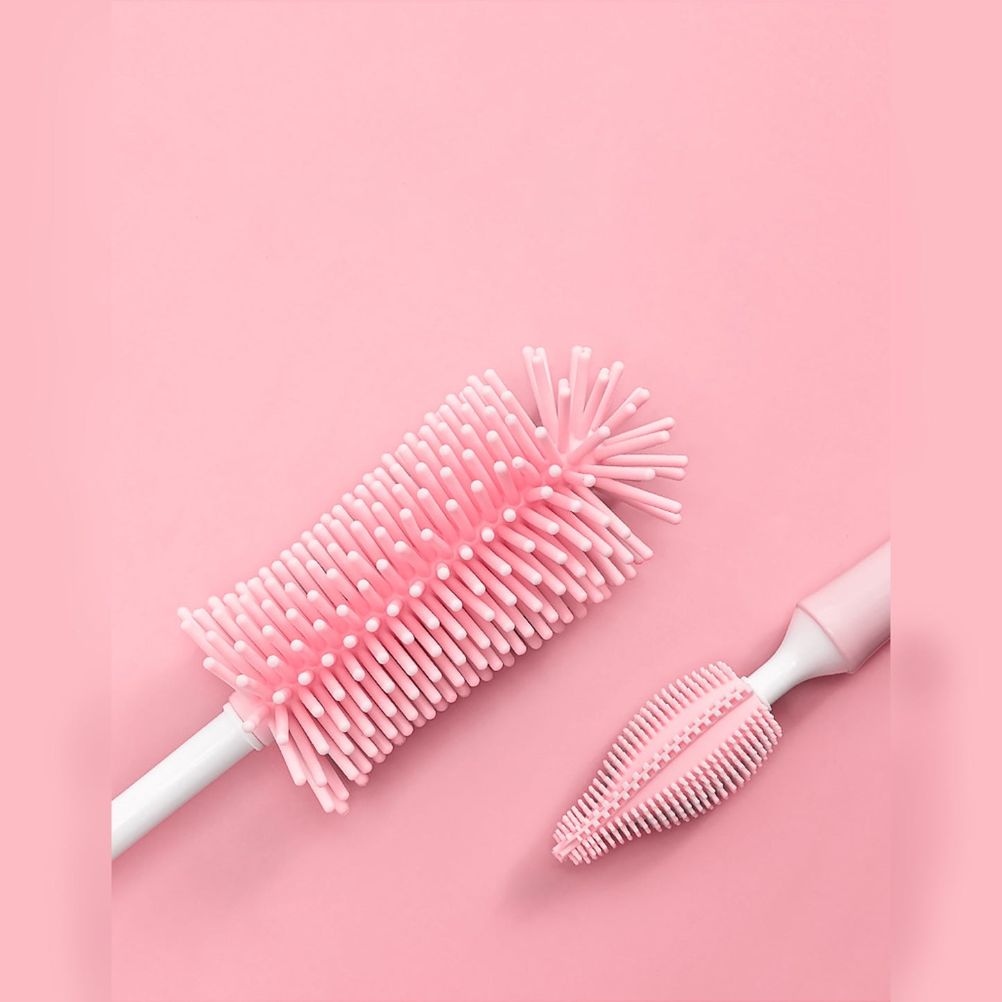 Baby Silicone Baby Bottle Brush Straw Scrubbing Baby Bottle Brush Cleaning PureLittleBloom.Co