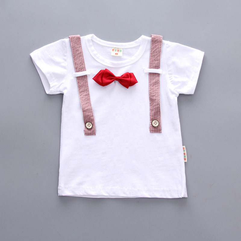 Baby Boy Summer Short Sleeve Suit Boy Shorts PureLittleBloom.Co