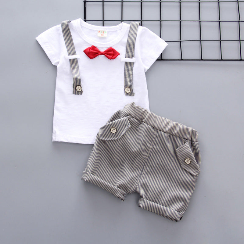Baby Boy Summer Short Sleeve Suit Boy Shorts PureLittleBloom.Co