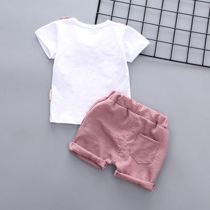 Baby Boy Summer Short Sleeve Suit Boy Shorts PureLittleBloom.Co