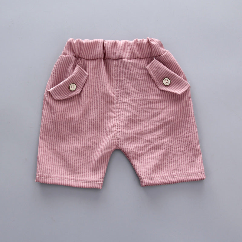 Baby Boy Summer Short Sleeve Suit Boy Shorts PureLittleBloom.Co