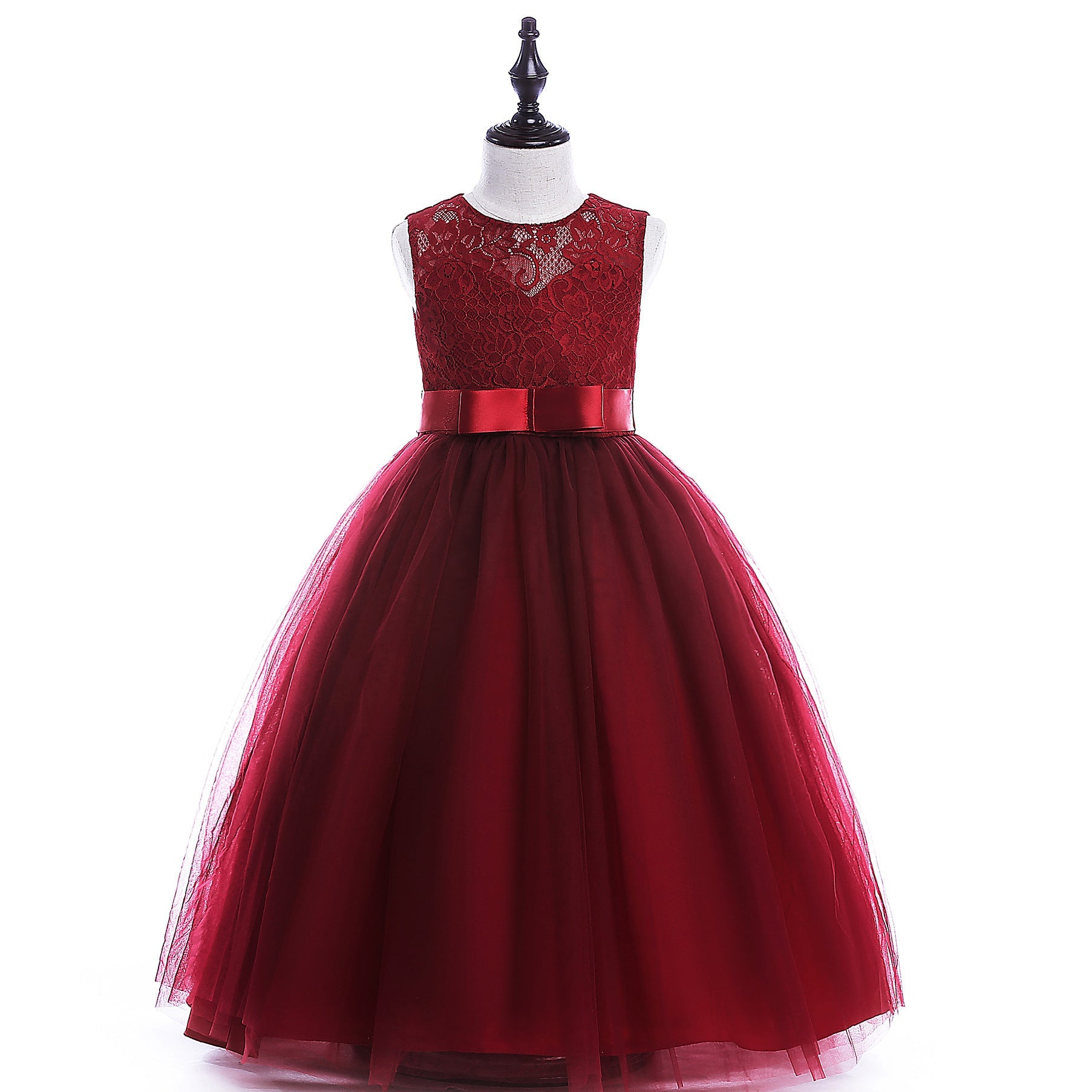 Big Kids Wedding Dress Girls Pettiskirt Lace Dress Costumes PureLittleBloom.Co